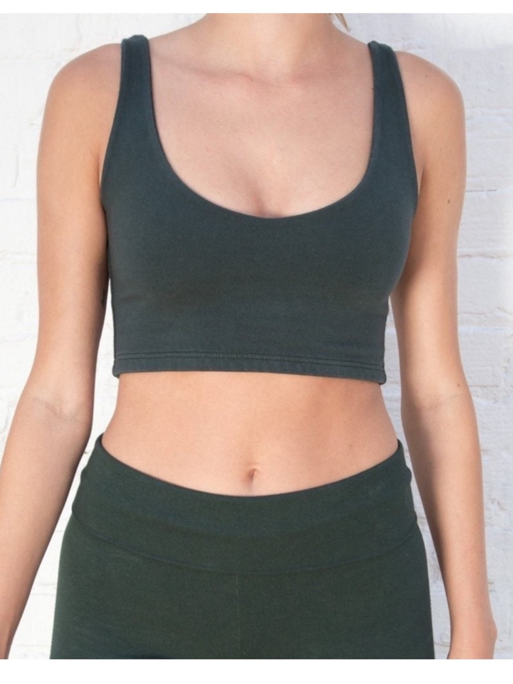 Brandy Melville Lydia Tank-Dark Green